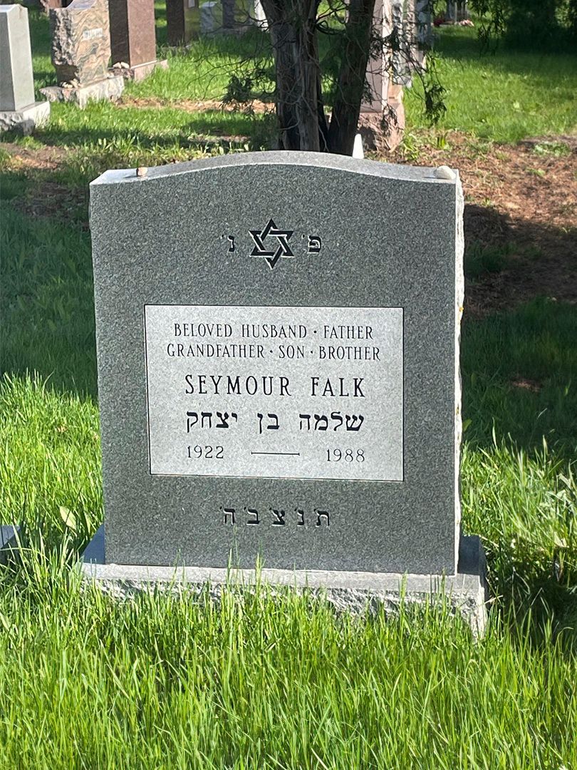 Seymour Falk's grave. Photo 1