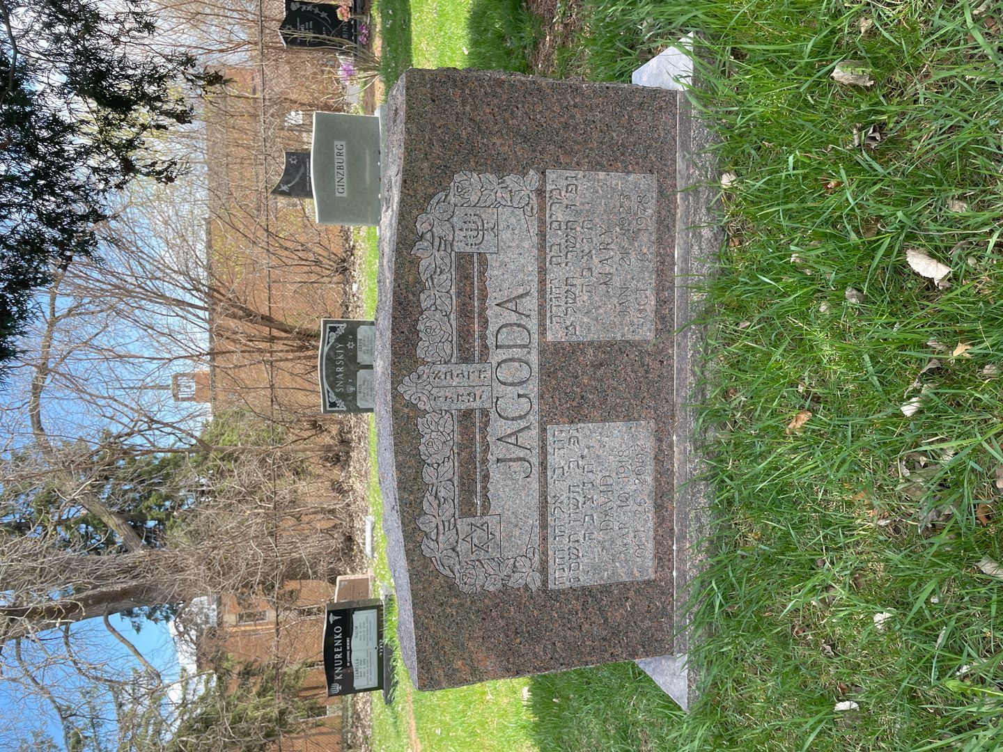David Jagoda's grave. Photo 1