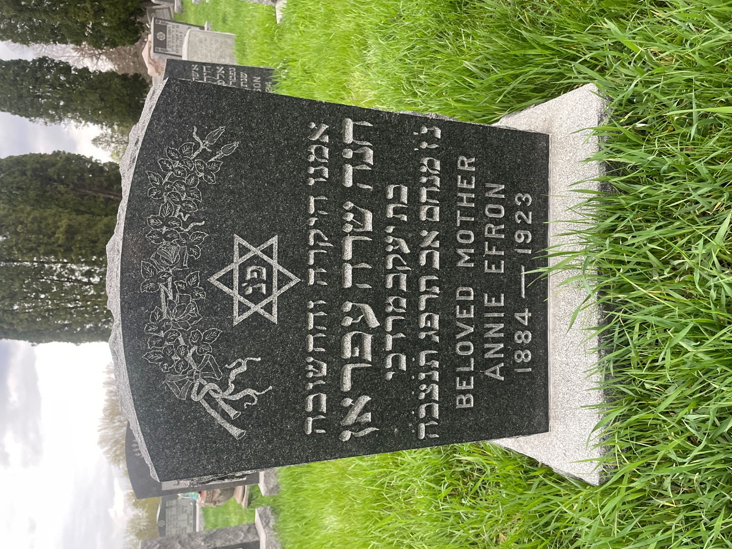 Annie Efron's grave. Photo 1