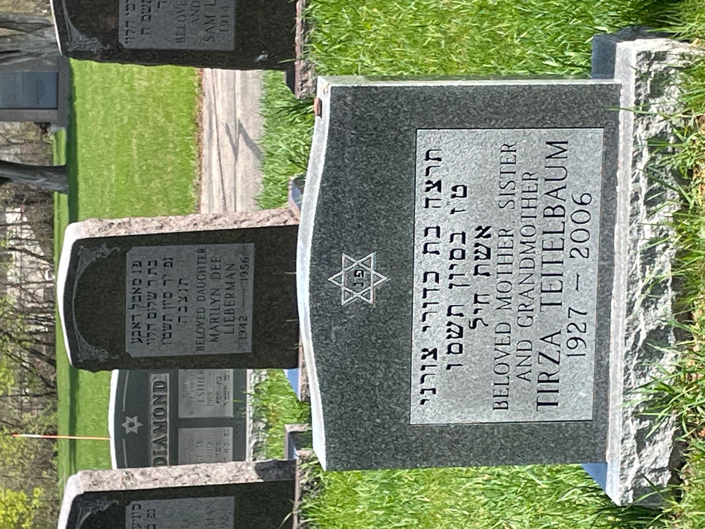 Tirza Teitelbaum's grave. Photo 1