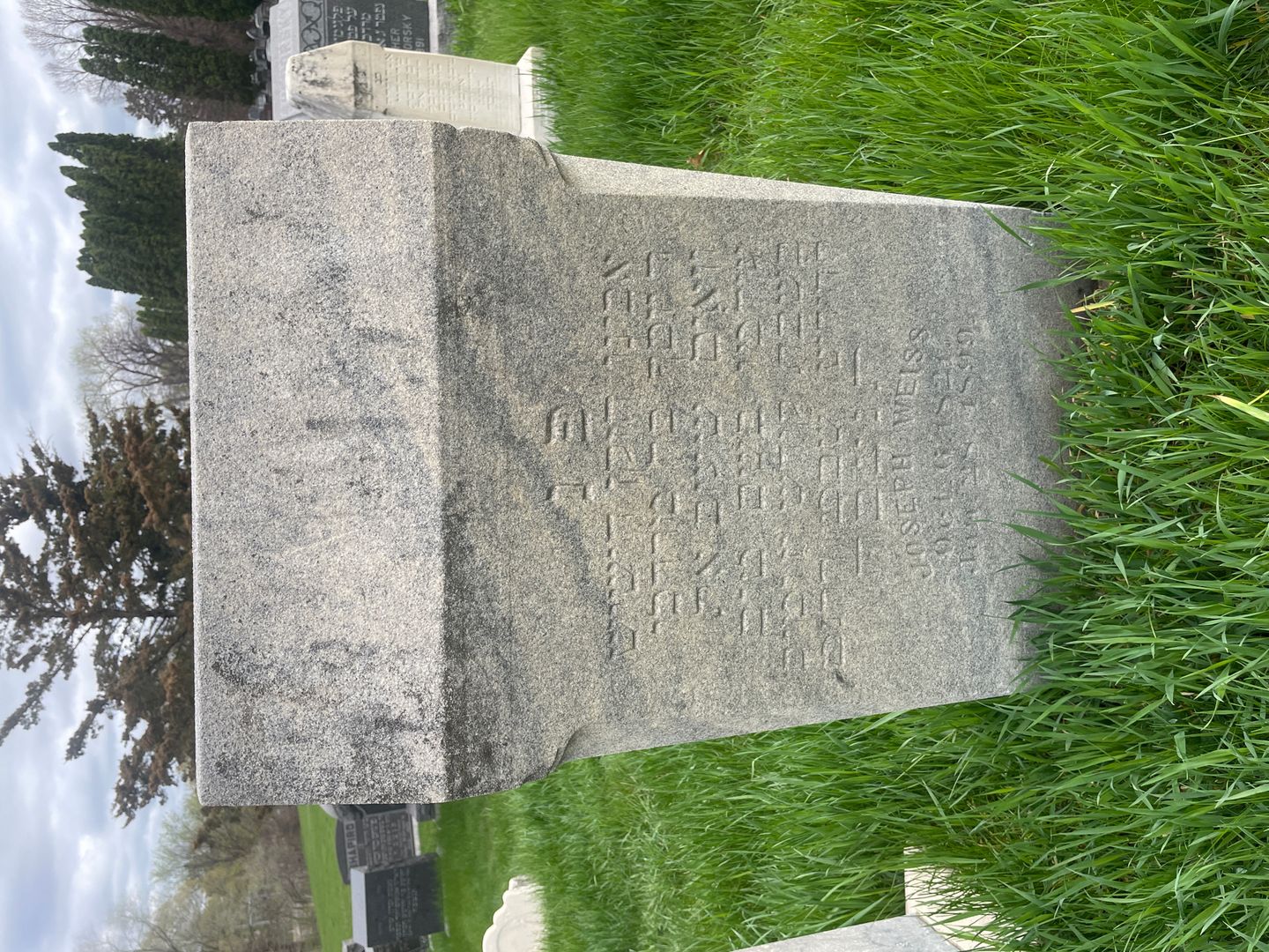 Joseph Weiss's grave. Photo 1