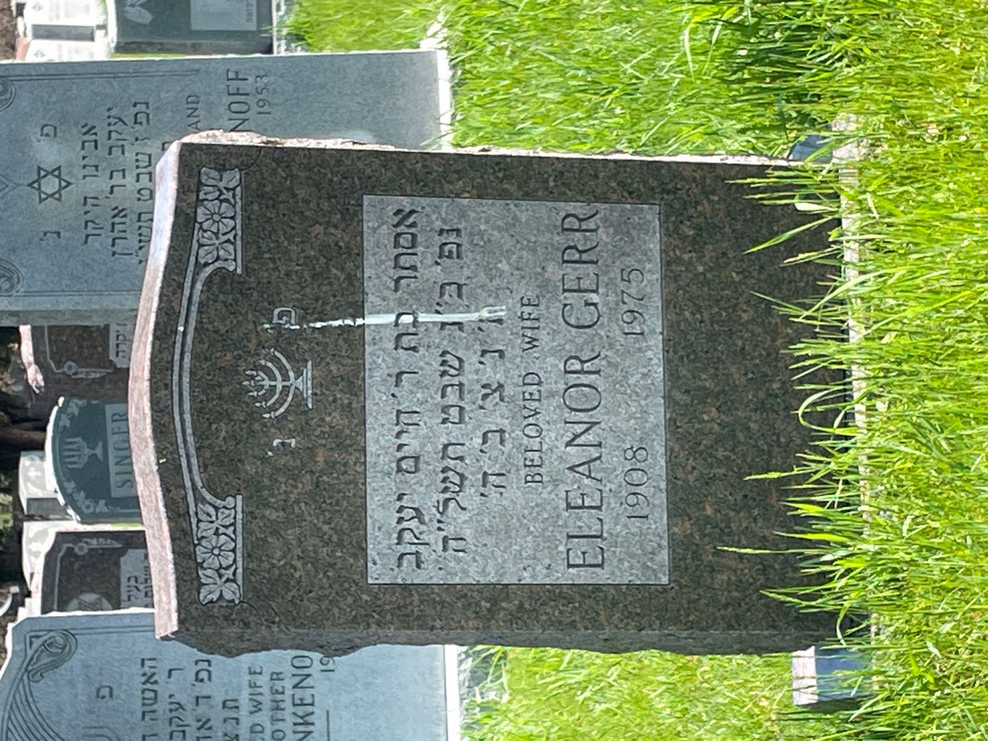 Eleanor Gerr's grave. Photo 1