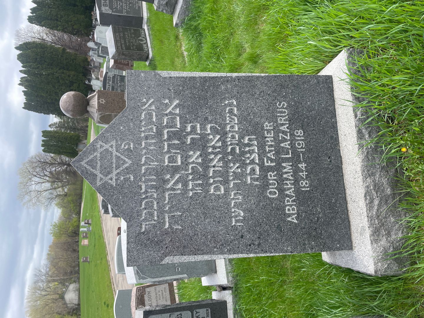 Abraham Lazarus's grave. Photo 1