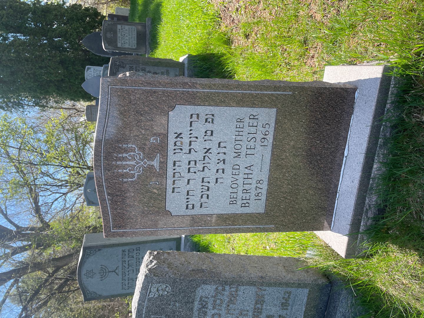 Bertha Tesler's grave. Photo 1