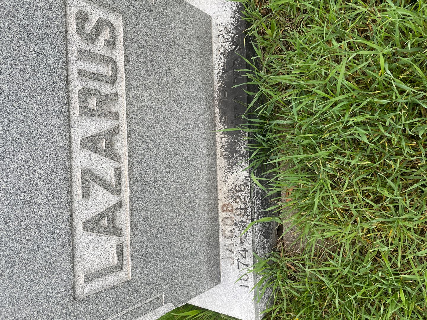 Jacob Lazarus's grave. Photo 1