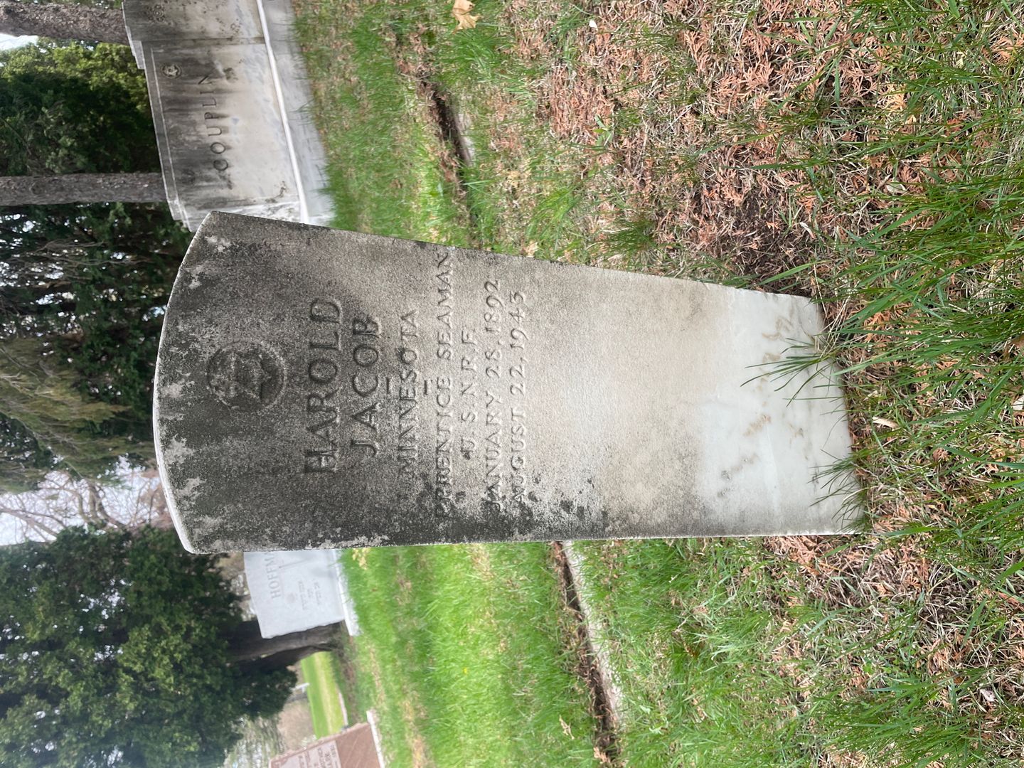 Harold Jacob's grave. Photo 1