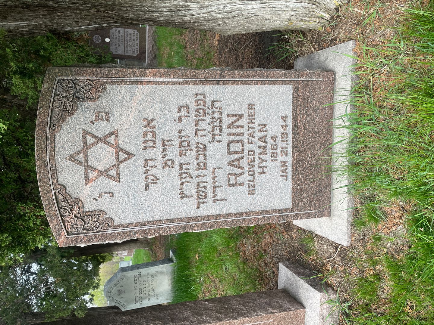 Hyman Radin's grave. Photo 1