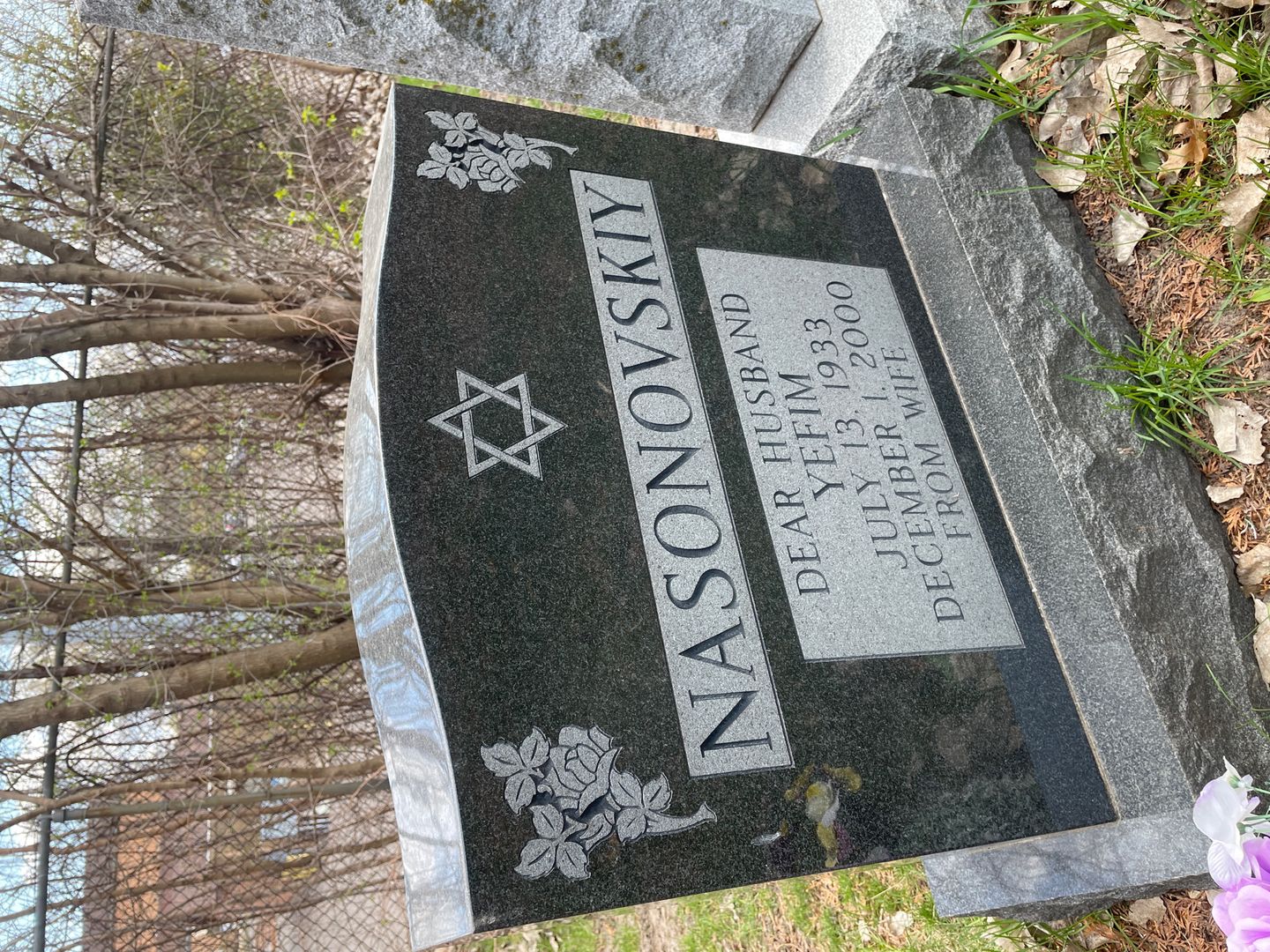 Yefim Nasonovskiy's grave. Photo 1