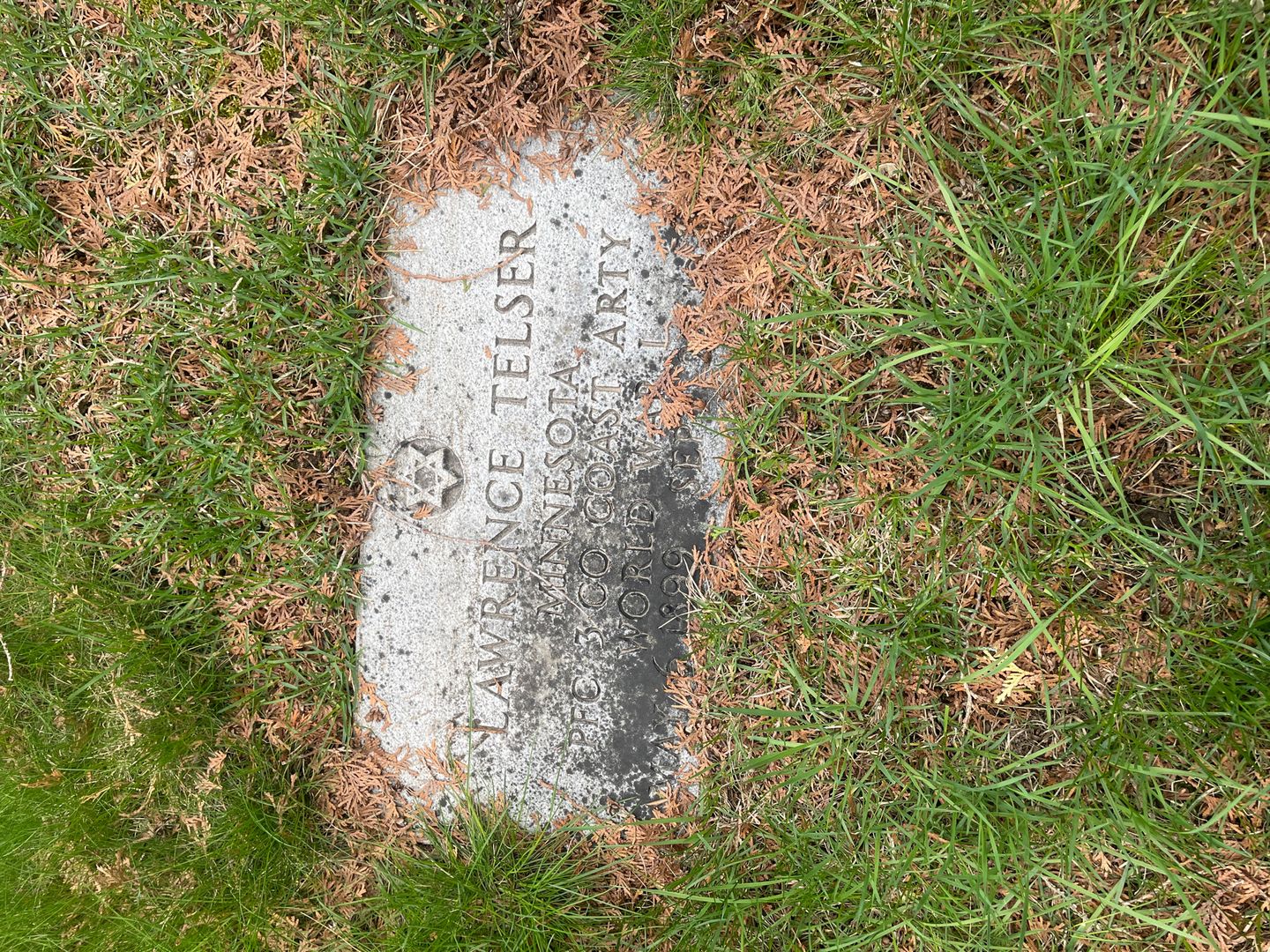 Lawrence Telser's grave. Photo 1