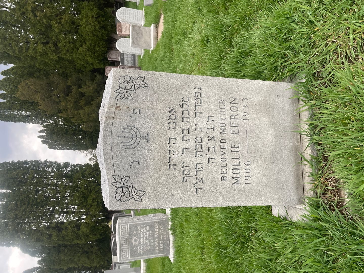 Mollie Efron's grave. Photo 1