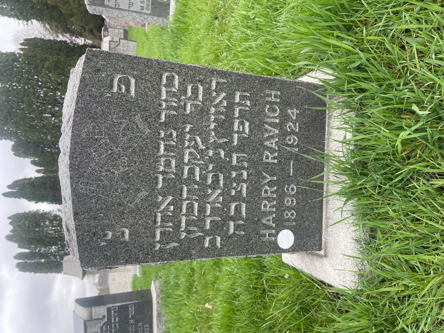 Harry Ravich's grave. Photo 1