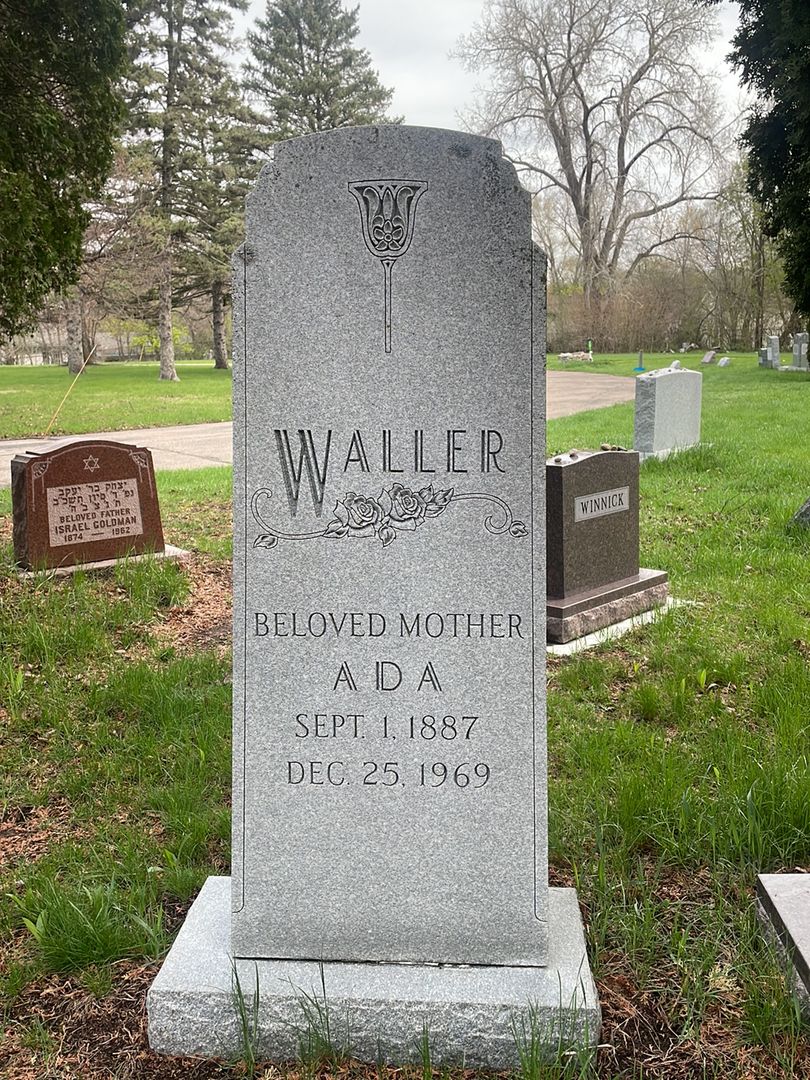 Ada Waller's grave. Photo 1