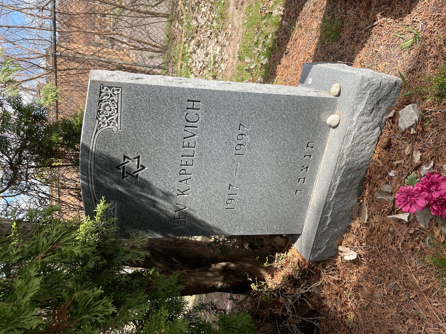 Lev Kapelevich's grave. Photo 1